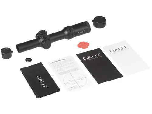 Прицел оптический GAUT Obsidian 1–8x24, сетка 62 (Half MD) фотография