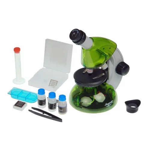 Микроскоп Микромед «Атом» 40–640x, лайм картинка