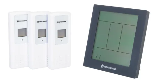 Метеостанция Bresser Temeo Hygro Quadro Prestige с тремя датчиками, серая изображение