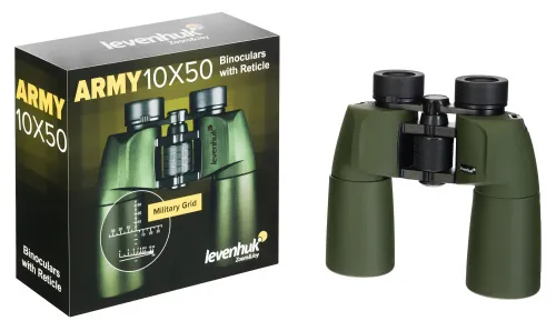 Бинокль Levenhuk Army 10x50 с сеткой изображение