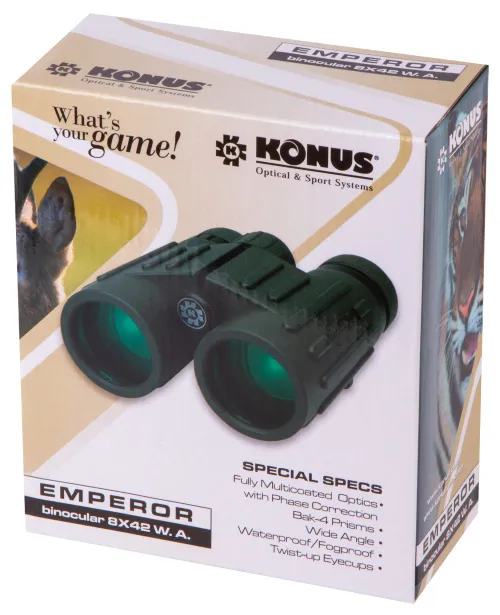 Бинокль Konus Emperor 8x42 WA Green картинка