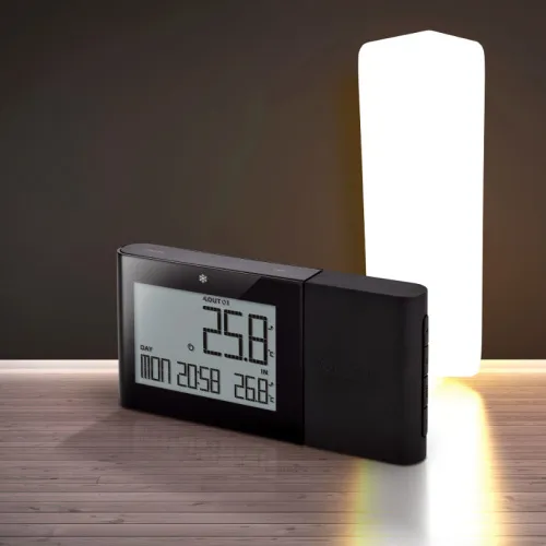 Термометр цифровой Oregon Scientific RMR262, с беспроводным датчиком, черный изображение