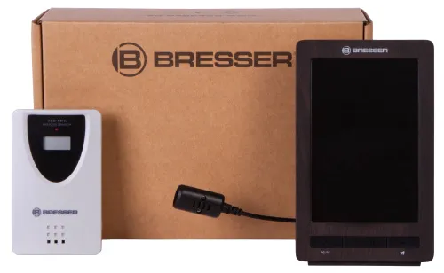 Метеостанция Bresser ClimaTemp WS с цветным дисплеем, в корпусе под дерево изображение