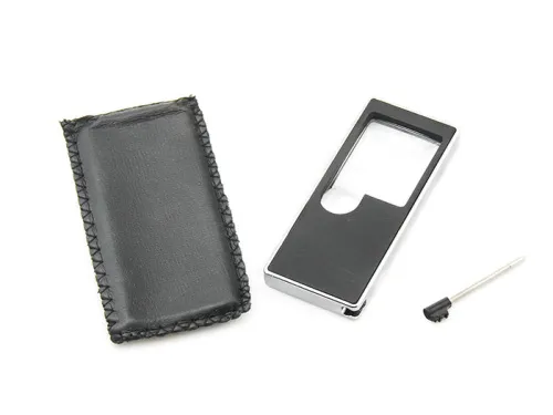 Лупа карманная Veber 3x/8x, 38x31 мм, с подсветкой (7007) фото