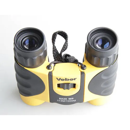 Бинокль Veber 8x25 WP, желто-черный изображение