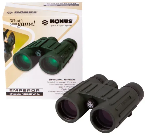 Бинокль Konus Emperor 10x42 WA Green картинка