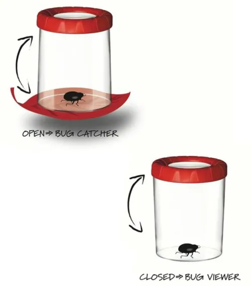 Банка для насекомых Navir «Мега» с лупой 3x и жуком изображение