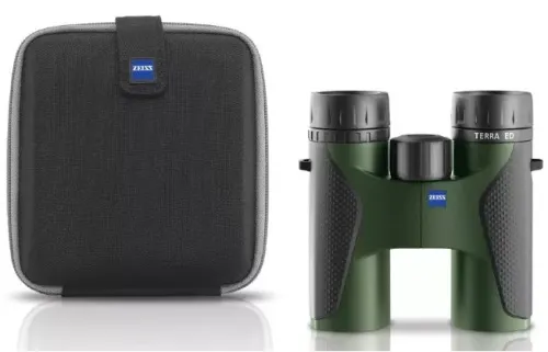 Бинокль Carl Zeiss TERRA ED 8x32, черно-зеленый фотография