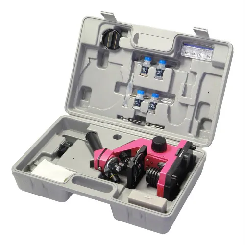 Микроскоп Микромед «Эврика» 40х–400х, фуксия, в кейсе фотография