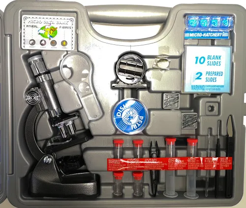 Микроскоп игрушечный EDU-TOYS 100–1200x, в кейсе (MS911) фотография