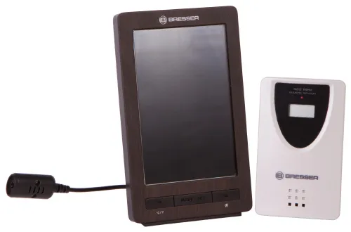 Метеостанция Bresser ClimaTemp WS с цветным дисплеем, в корпусе под дерево изображение