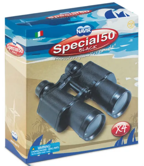 Бинокль детский Navir «Морской» 4x, черный, без футляра изображение