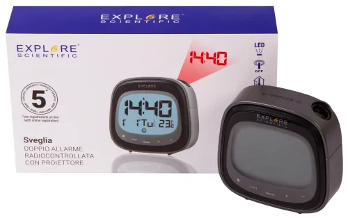 Часы цифровые Explore Scientific с проектором, черные картинка