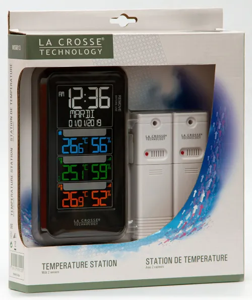Метеостанция La Crosse WS6813 с цветным экраном и двумя датчиками фотография