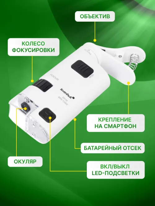 Микроскоп карманный для проверки денег Levenhuk Zeno Cash ZC14 фото