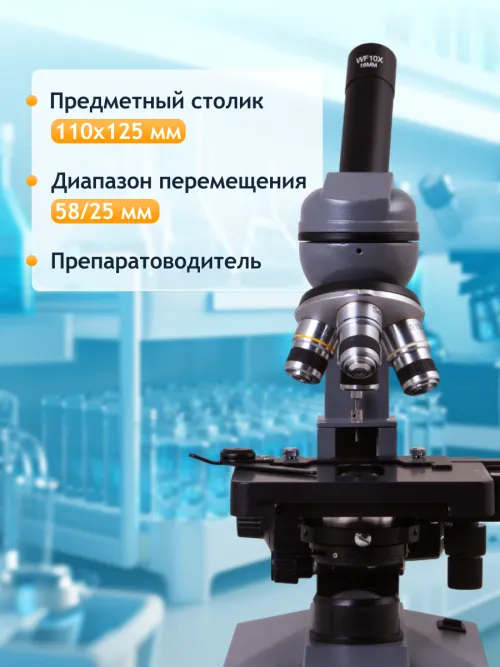 Микроскоп Levenhuk 320 PLUS, монокулярный картинка