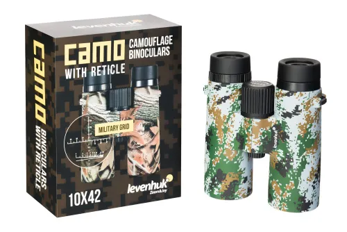 Бинокль камуфляжный Levenhuk Camo 10x42 с сеткой изображение