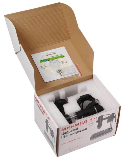 USB-микроскоп Микмед 5.0, со штативом фото