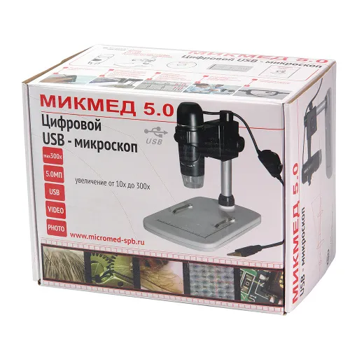USB-микроскоп Микмед 5.0, со штативом изображение