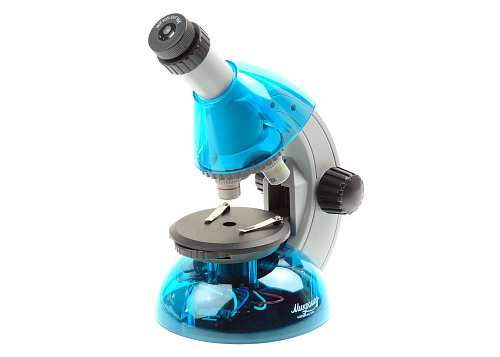 Микроскоп Микромед «Атом» 40–640x, лазурь картинка