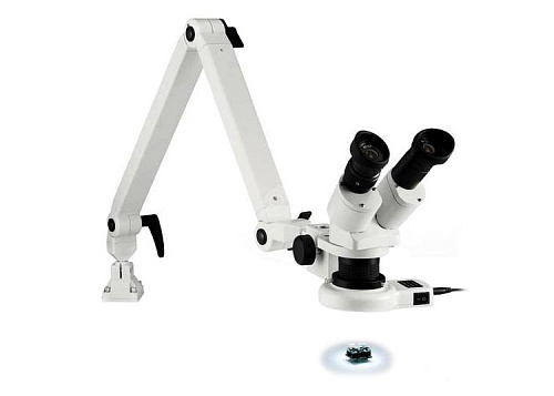 Микроскоп стереоскопический Eschenbach 10–20x, на струбцине, бинокулярный картинка