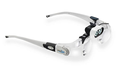 Лупа-очки Eschenbach MaxDetail LED 2х, для работы с мелкими предметами, с подсветкой картинка