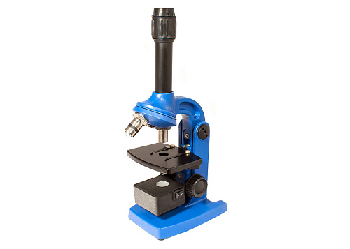 Микроскоп «Юннат 2П-1», синий, с подсветкой картинка